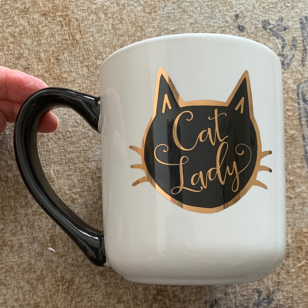 Sheffield Home Cat Lady Mug - Black and White